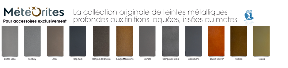 Météorites : des teintes métalliques profondes offrant plusieurs finitions pour créer des contrastes élégants et sublimer les menuiseries alu