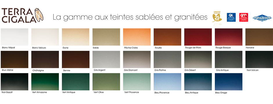 Terra Cigala, gamme de couleurs au toucher sablé Terra Cigala, gamme de couleurs au toucher sablé