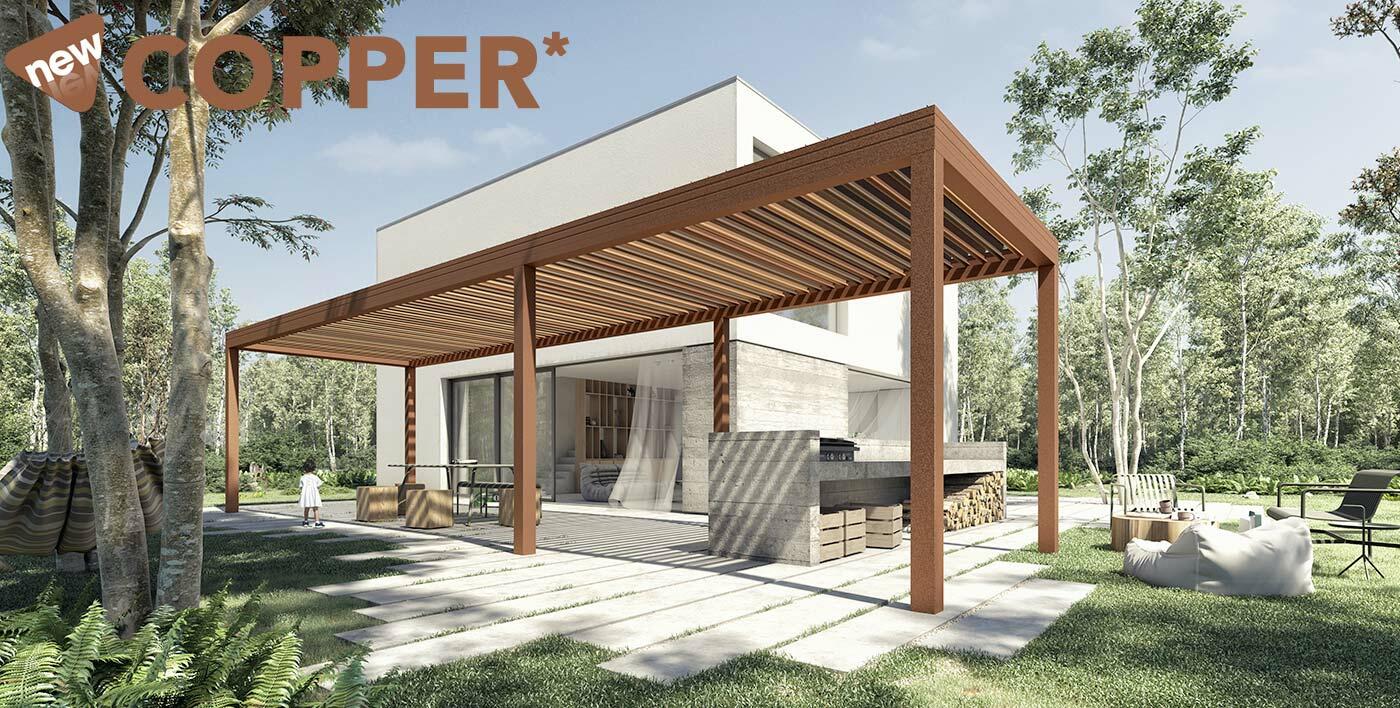 Pergola Walis&Outdoor design by Dank Architectes - Modèle Copper